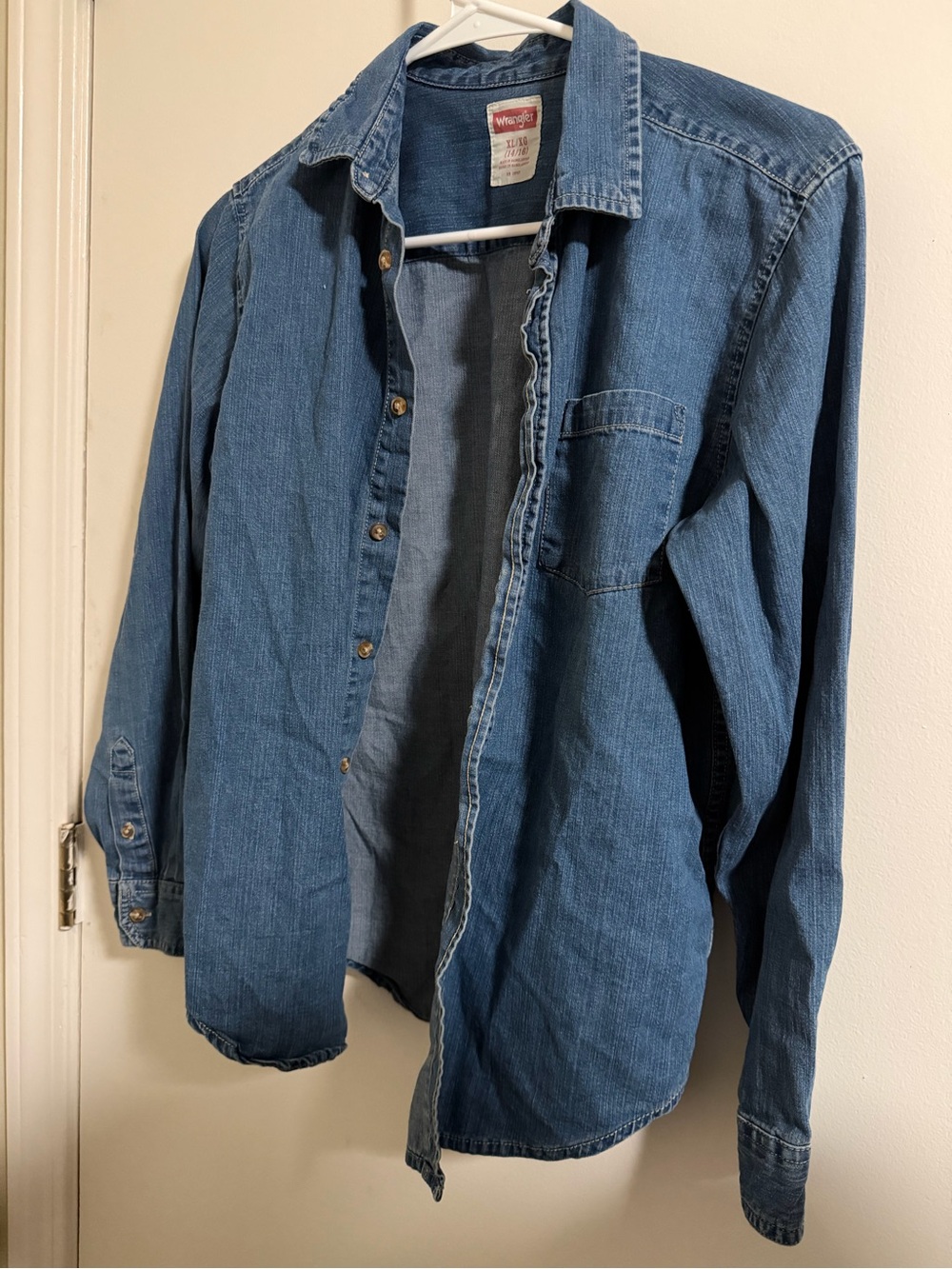 Wrangler Blue Denim Button-Up Shirt